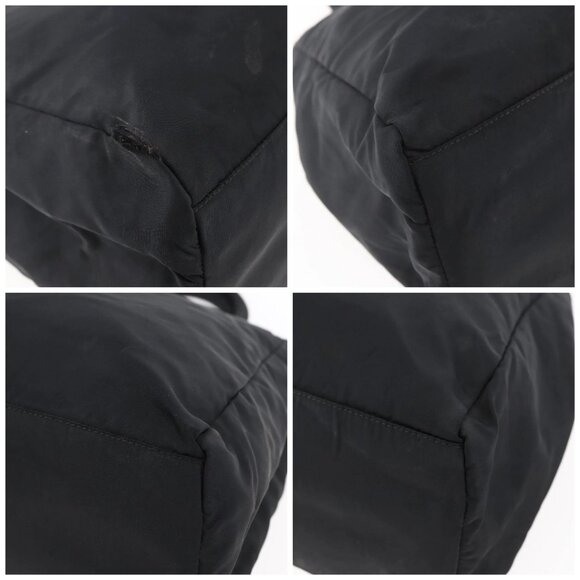 PRADA Tote Bag Nylon Black Silver Auth - Picture 15 of 15